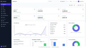 Bilingual Arabic-English ERP dashboard example.
